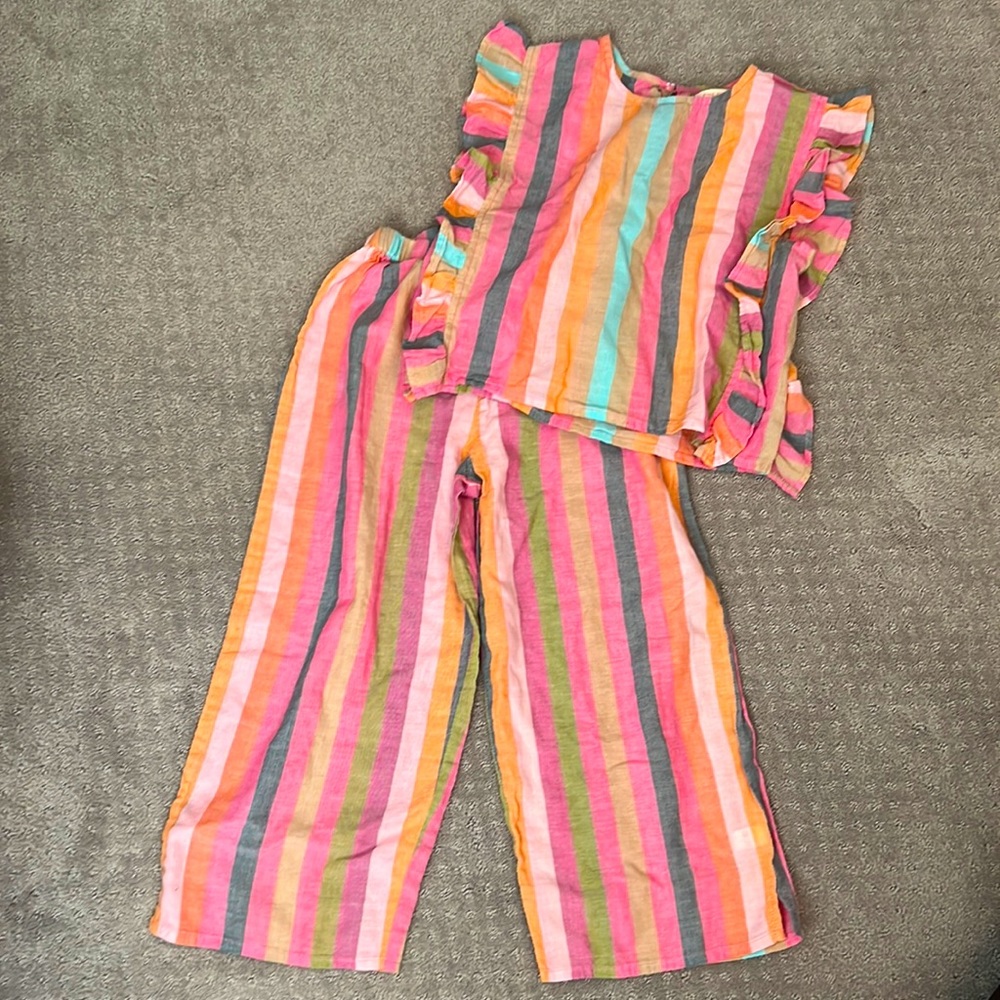 Girls Pink Chicken too and pant set